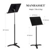 Notestativ Manhasset #4801 Symphony Stand, Black, Trinnløs