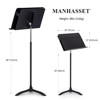Dirigentpult Manhasset #49, Director Stand, Black, Trinnløs