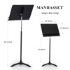 Notestativ Manhasset #50, Orchestral Stand, Black, Trinnløs