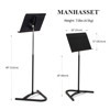 Notestativ Manhasset #85, Harmony Stand w/Aluminum Desk, Black, Trinnløs