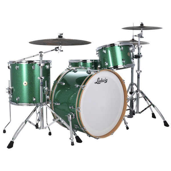 Slagverk Ludwig Continental LCO5024G, 22 Shell Pack, Green Sparkle