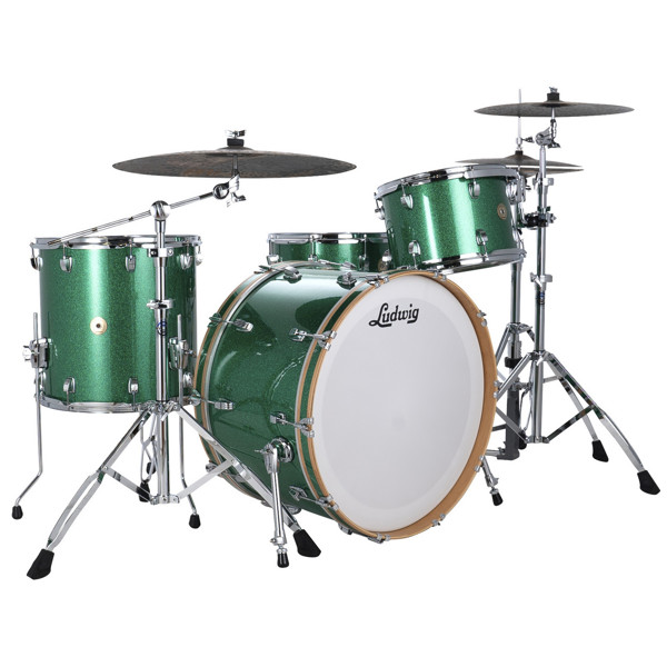 Slagverk Ludwig Continental LCO5064G, 26 Shell Pack, Green Sparkle