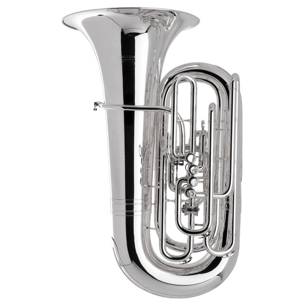 Tuba C Adams Custom Serie, 4/4, 4 valves+ 1 cylinder, Selected Model, Brass 0.70, Silver Plated