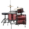 Slagverk Ludwig The Pocket Kit LC178X, Questlove, 16, Red Wine Sparkle