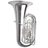 Tuba C Adams Custom , 6/4, 4 valves+ 1 cylinder. Selected Mod., Brass 0,60mm, Forsølvet