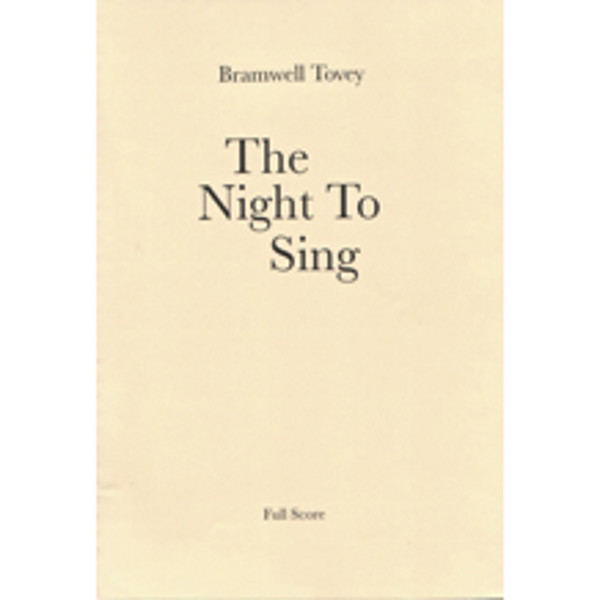 A Night to Sing, Bramwell Tovey. Brass Band Score