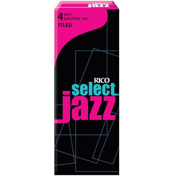 Barytonsaksofonrør Rico D'Addario Select Jazz Filed 4 Soft (5 pk)