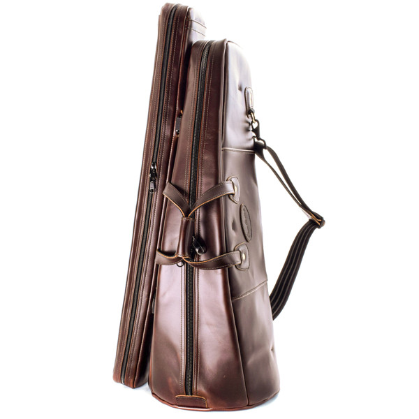 Gig Bag Trombone Tenor Long Cronkhite 2-Piece Travel Chocoalte Brown Leather