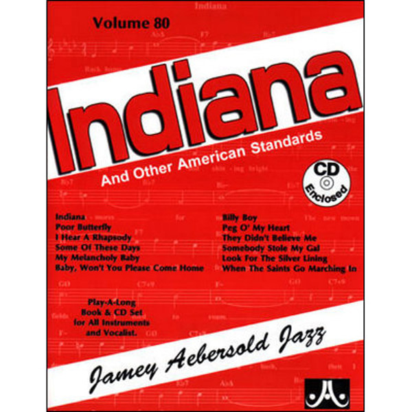Indiana, Vol 80. Aebersold Jazz Play-A-Long for ALL Musicians