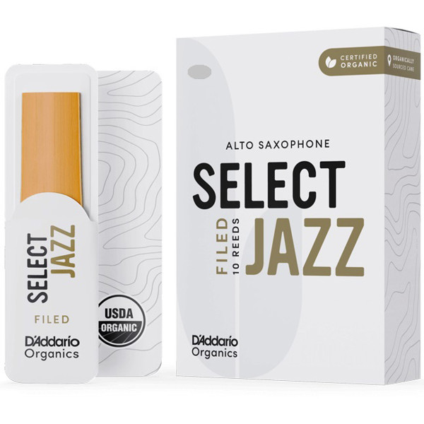 Altsaksofonrør D'Addario Organics Select Jazz Filed 3 Soft  (10 pk)