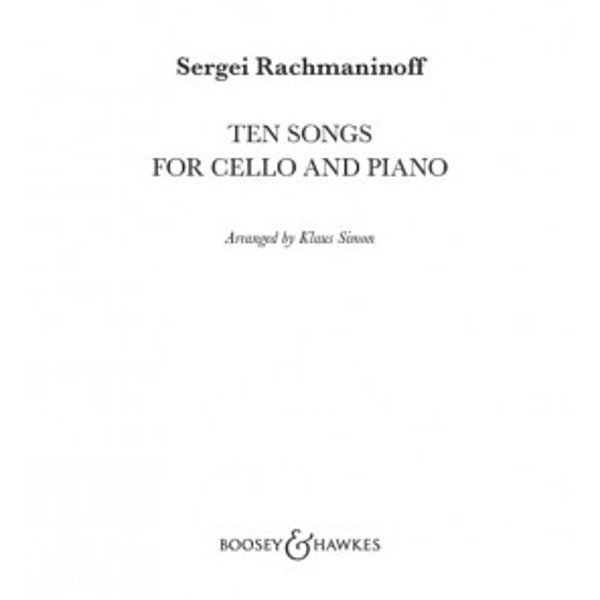 Ten Songs for Cello and Piano, Sergej Wassiljewitsch Rachmaninoff