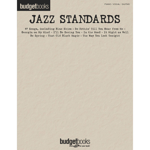 Jazz Standards - Budgetbooks. Piano/Vocal/Guitar