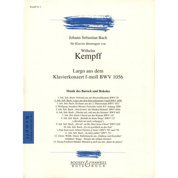 Largo BWV 1056 (aus Klavierkonzert f-Moll) - Bach - Piano Solo