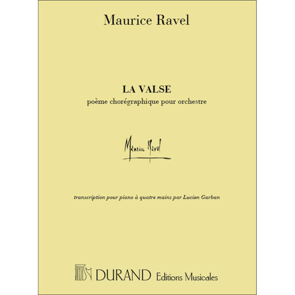 La Valse Poeme Choregraphique Pour Orchestre, Maurice Ravel, Piano Four Hands