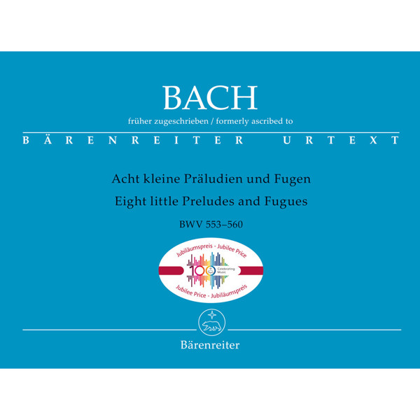 Eight little Preludes and Fugues (BWV 553-560), Johann Sebastian Bach. Organ