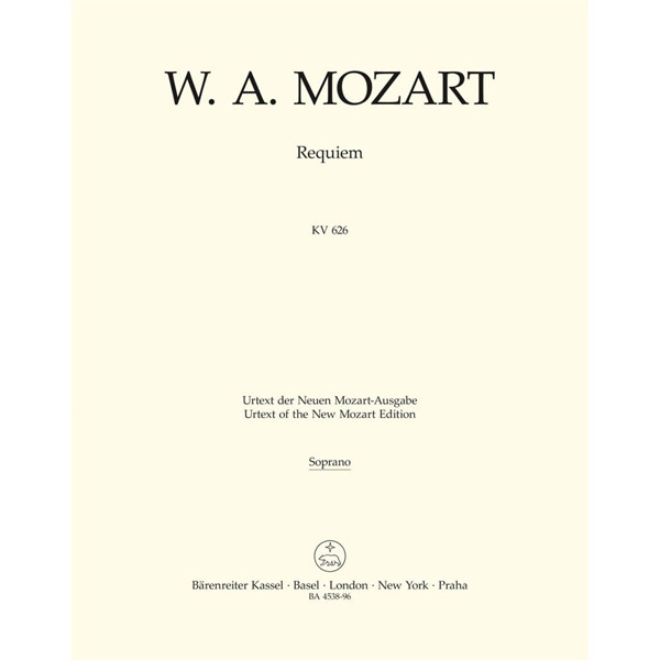 Mozart - Requiem K. 626. Vocal Soprano