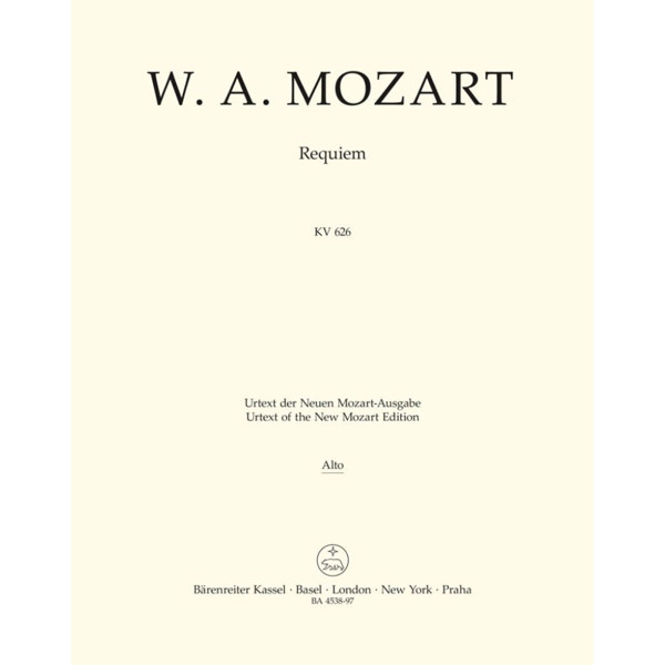 Mozart - Requiem K. 626. Vocal Alto