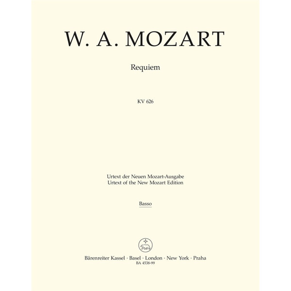 Mozart - Requiem K. 626. Vocal Bass
