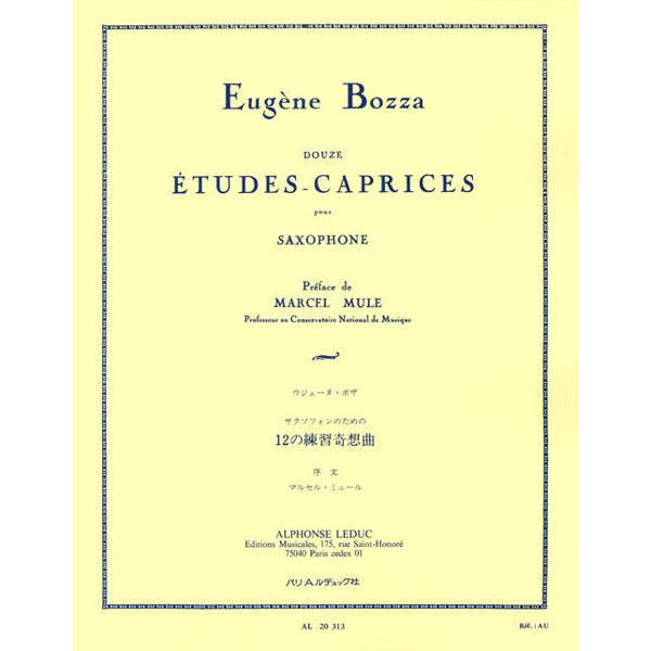 Eugene Bozza: 12 Etudes-Caprices pour Saxophone