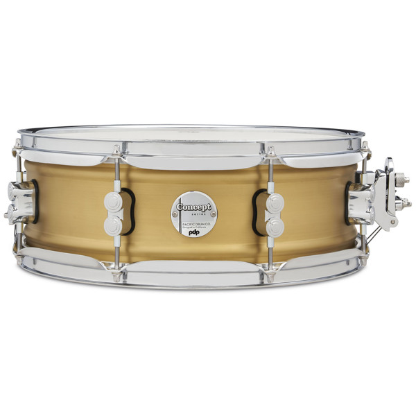 Skarptromme PDP Concept Brass Natural Satin Brushed, PDSN0514NBBC,14x5 Chrome Hardware