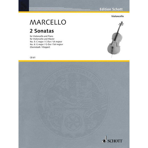 Marcello - 2 Sonatas for Violincello and Piano (No. 5: C Major, No 6: G Major)