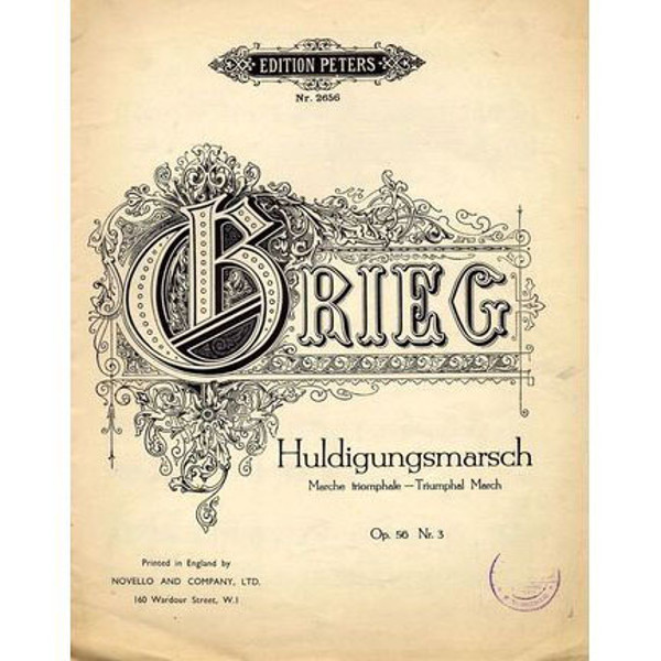 Triumphal March Op.56 No. 3, Edvard Grieg - Organ Solo
