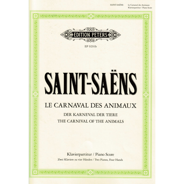 Carnival of the Animals, Camille Saint-Saens - Piano Duett