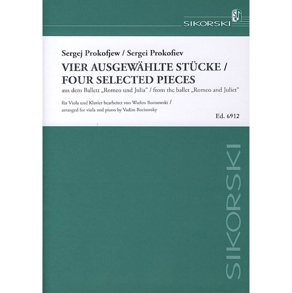 4 Pieces from Romeo und Julia, Sergei Prokofiev arrr Wadim Boriskowski. Viola and Piano