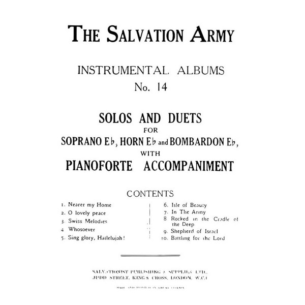 Salvation Army Eb Solos Album