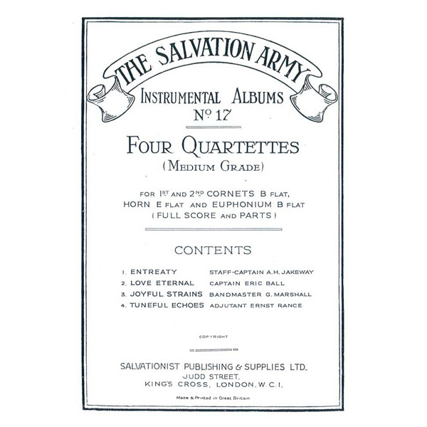 Salvation Army Instrumental Album No.17 - Four Quartettes