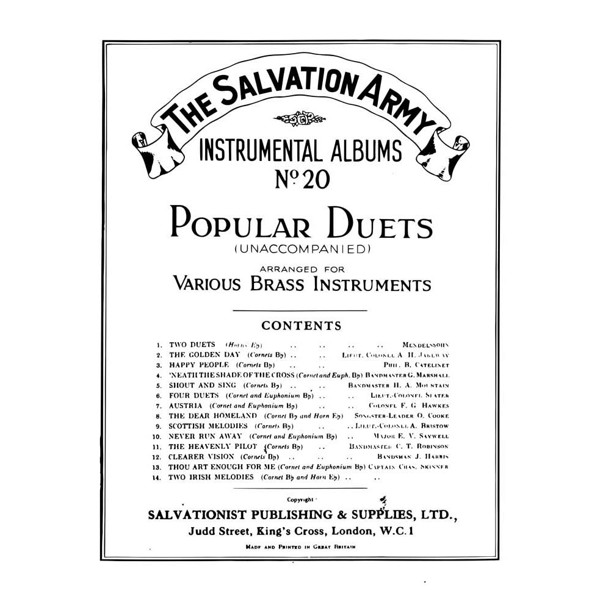 Salvation Army Instrumental Album No.20 - Popular Duets