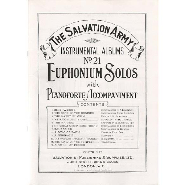 Salvation Army Instrumental Album No.21 - Euphonium Solos