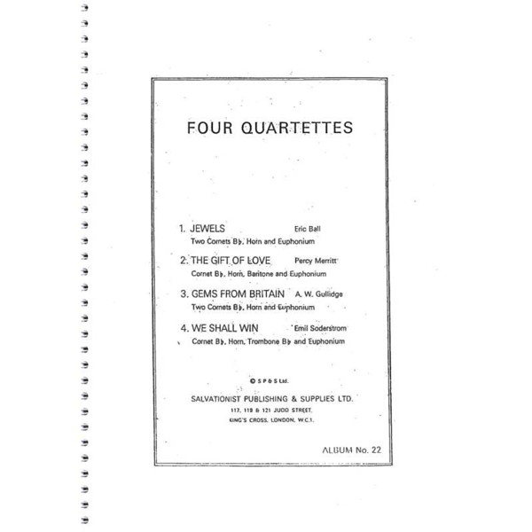Salvation Army Instrumental Album No.22 - Four Quartettes