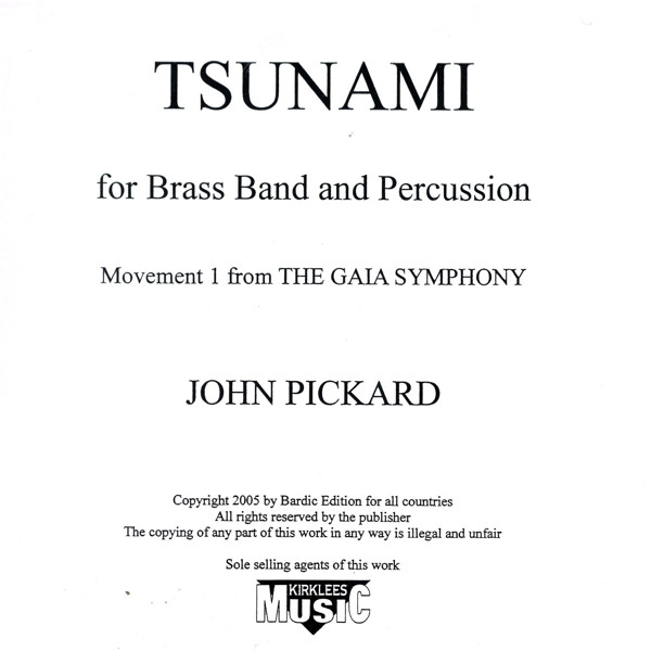 Tsunami, Movement 1 from the Gaia Symphony, Pickard, Brass Band
