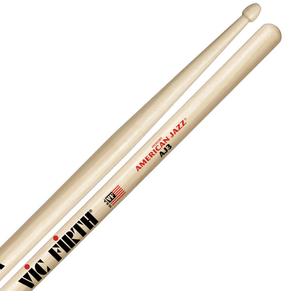 Trommestikker Vic Firth American Jazz AJ3 Hickory, Wood Tip