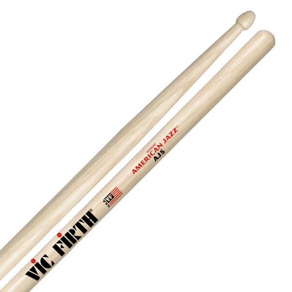 Trommestikker Vic Firth American Jazz AJ5 Hickory, Wood Tip