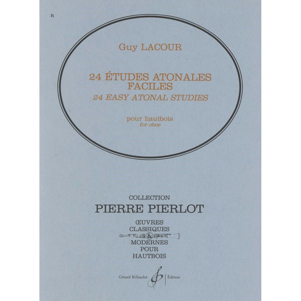 24 Etudes Atonales Faciles Hautbois (Oboe) - Guy Lacour