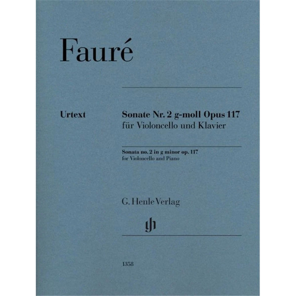 Sonate Nr. 2 g-moll op. 117 Cello and Piano, Gabriel Faure