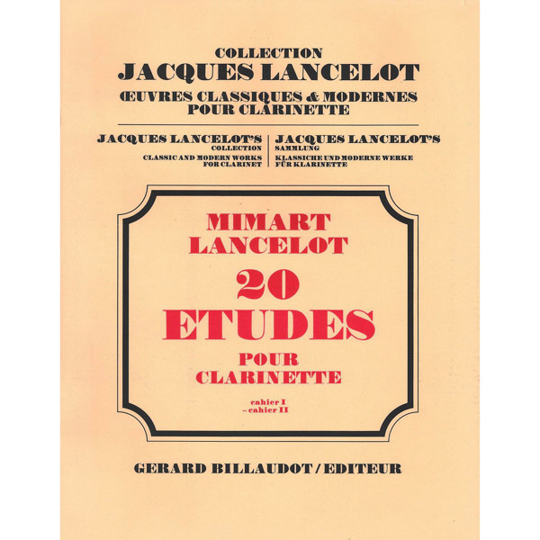20 Etudes - Volume 2.Studies for B-flat Clarinet. Mimart