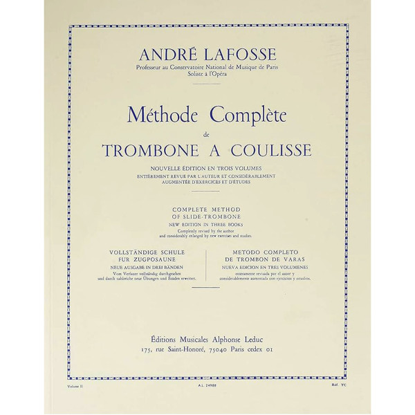 Methode Complete de Trombone A Coulisse Volum 2, Andre Lafosse