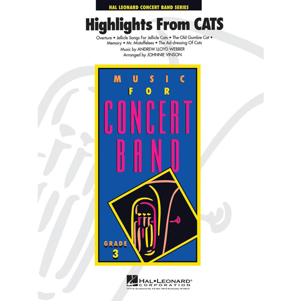 Highlights from Cats, Andrew Lloyd-Webber arr Johnnie Vinson, Concert Band