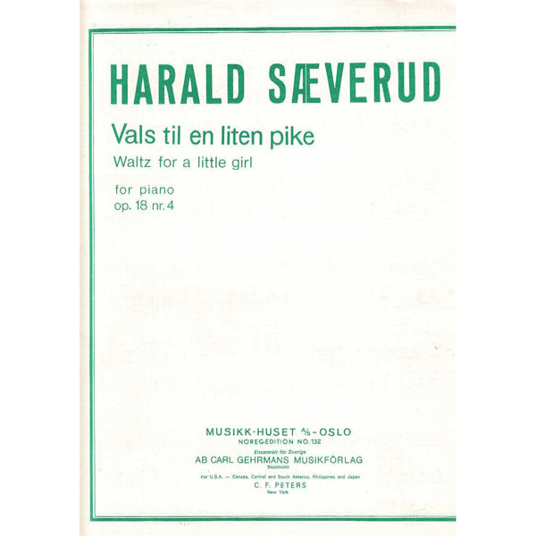 Vals Til En Liten Pike, Op. 18 no. 4, Harald Sæverud - Piano