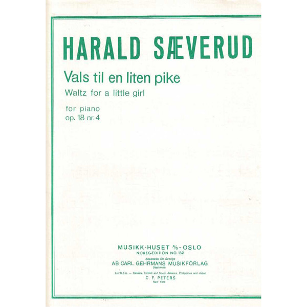 Vals Til En Liten Pike, Op. 18 no. 4, Harald Sæverud - Piano