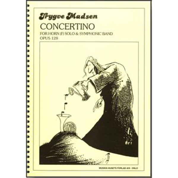 Concertino for Horn Solo and Symphonic Band Op. 128. Trygve Madsen. Pianoreduction Manuscript
