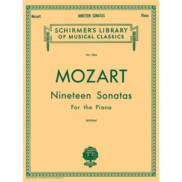 19 Sonatas for Piano, Wolfgang Amadeus Mozart. Piano Solo