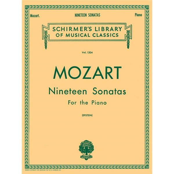 19 Sonatas for Piano, Wolfgang Amadeus Mozart. Piano Solo