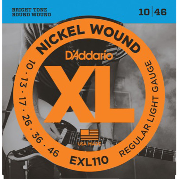 Gitarstrenger Elektrisk D'Addario EXL110 Nickel .010-.046 Regular Light