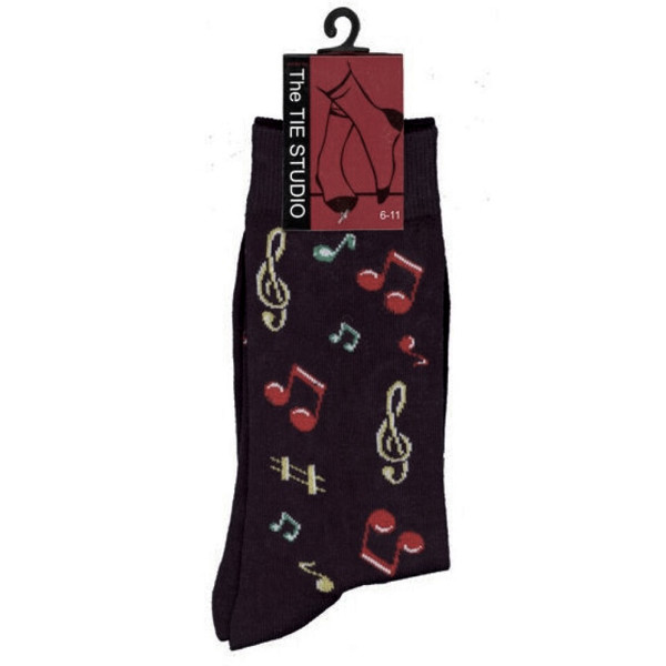 Strømper - Socks Colorful music notes all over