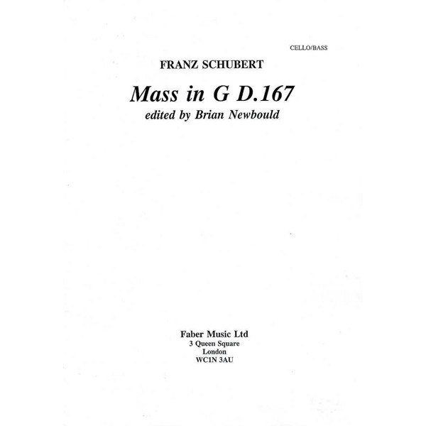 Mass in G, Franz Schubert. Cello/Fagott