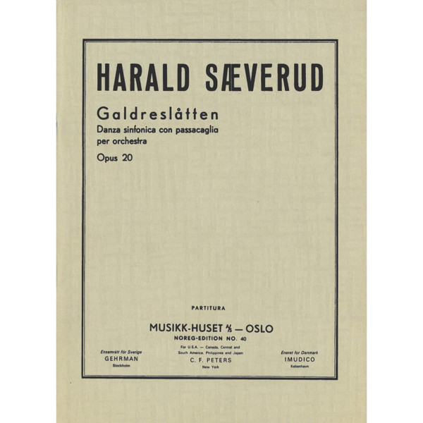 Galdreslåtten, Op. 20, Harald Sæverud - Orkester. Partitur
